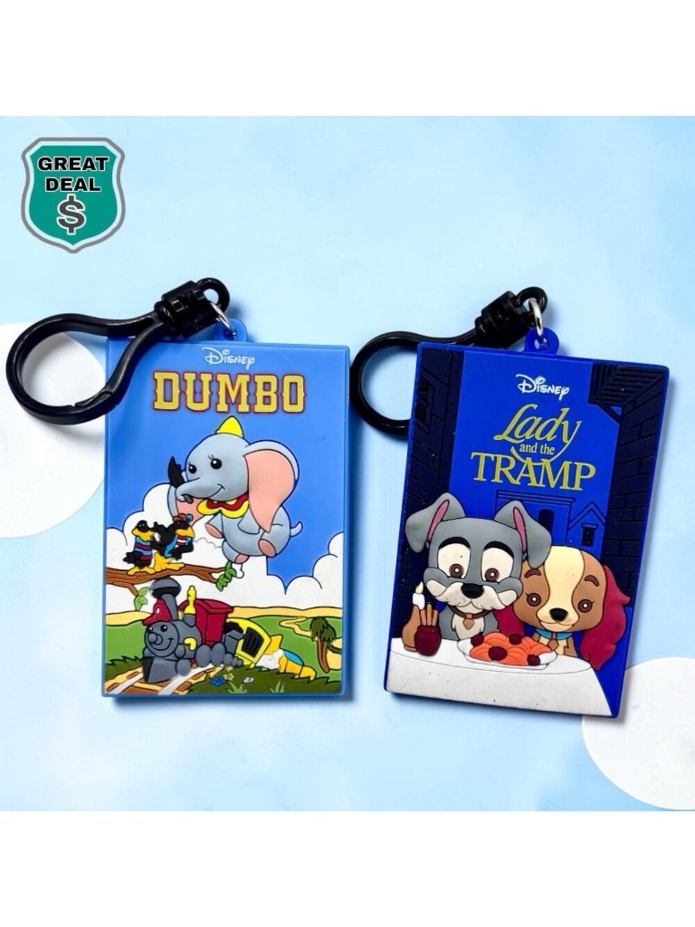 Disney Series 42 Classics Figural Bag Clip Dumbo & Lady And The Tramp Poster Set